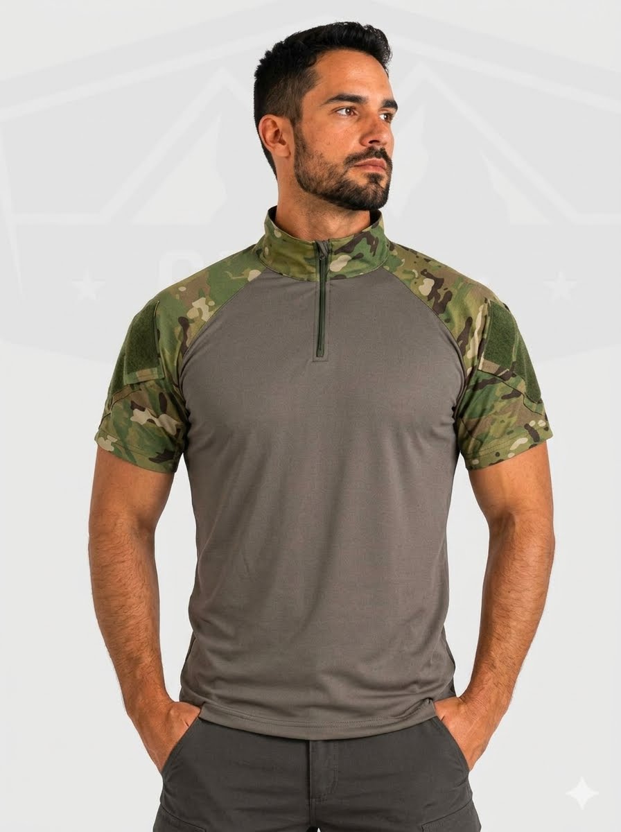 Camisa de Combate Manga curta Multicam