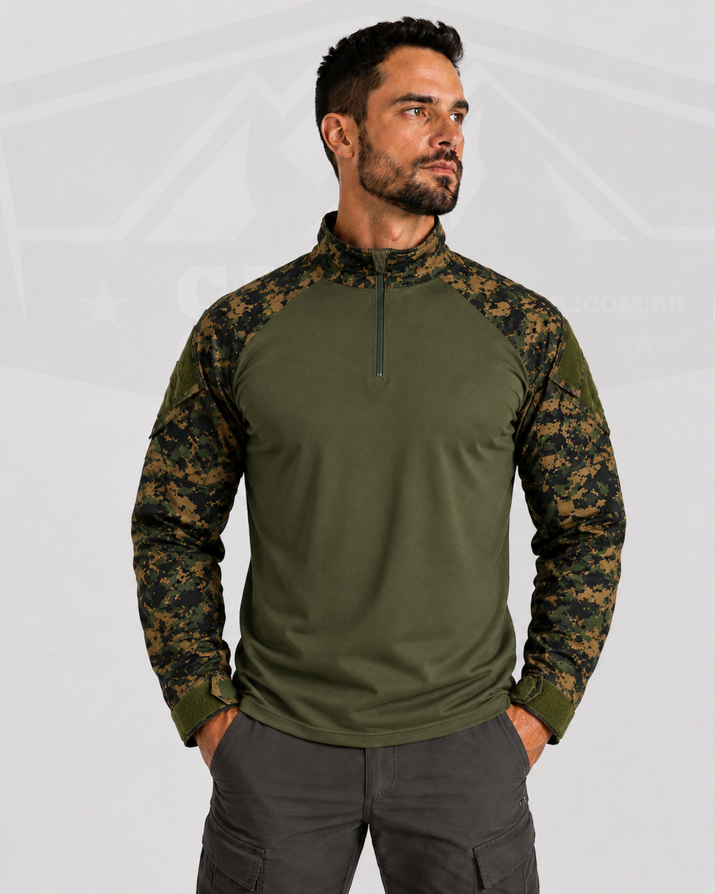 Camisa de Combate Woodland Marpat Digital