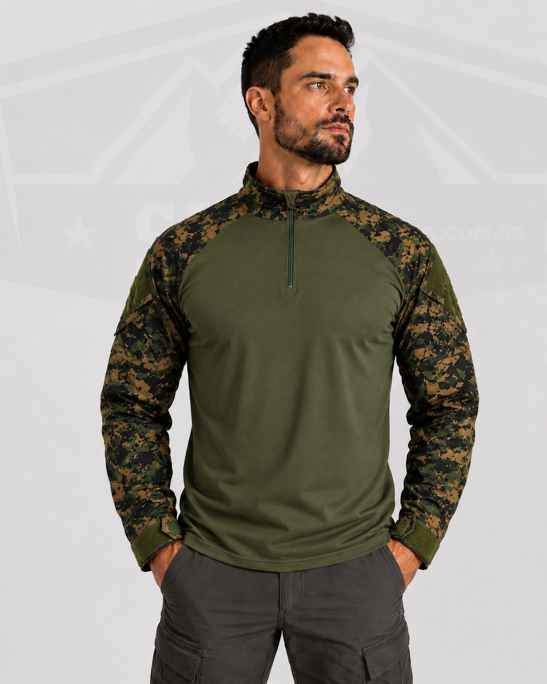 Camisa de Combate Woodland Marpat Digital
