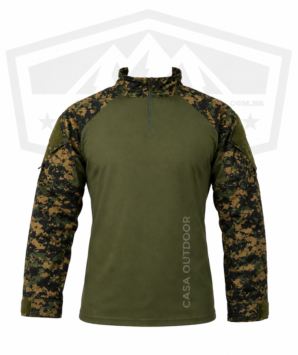 Camisa de Combate Woodland Marpat Digital