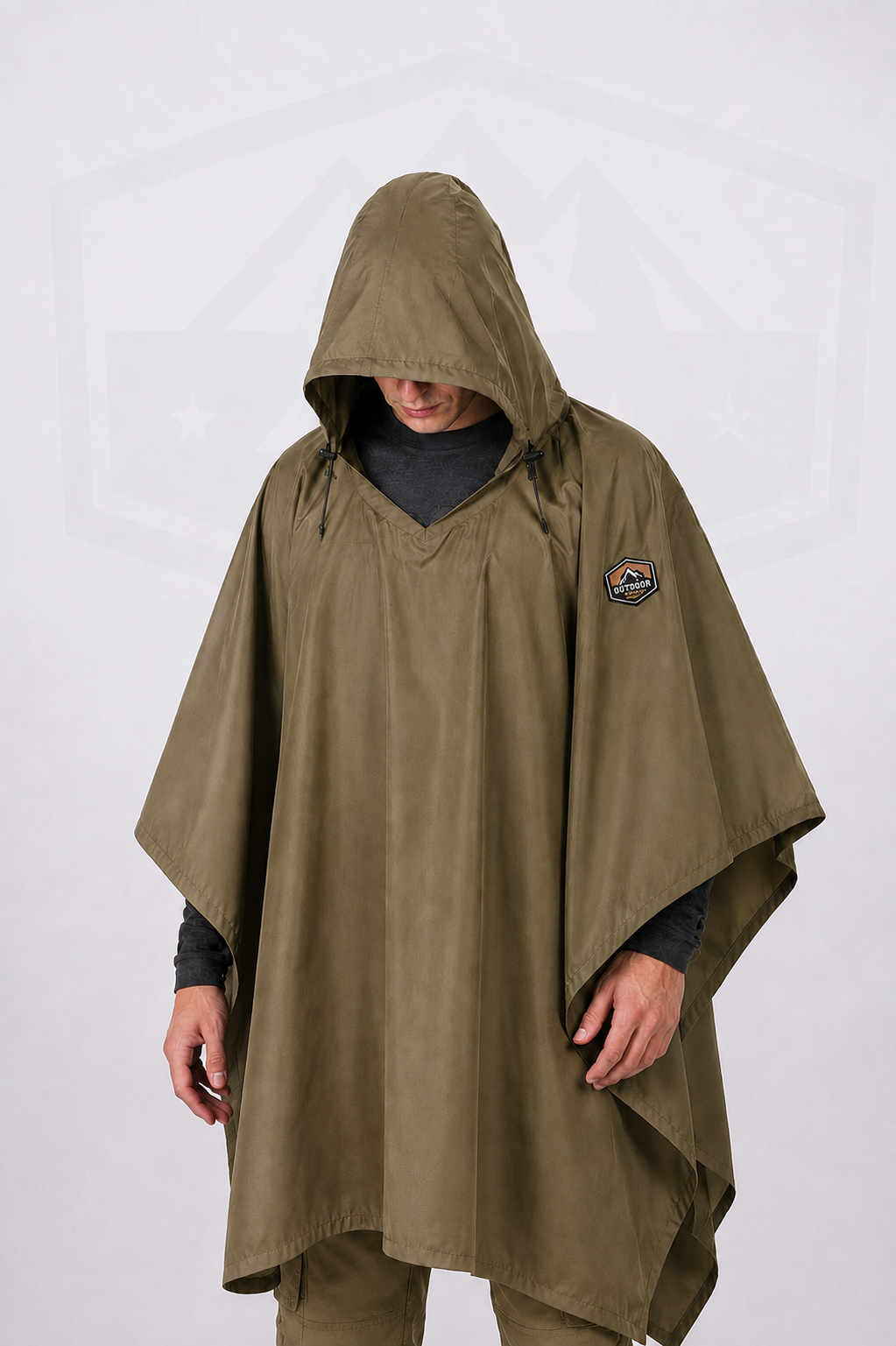 Poncho com capuz