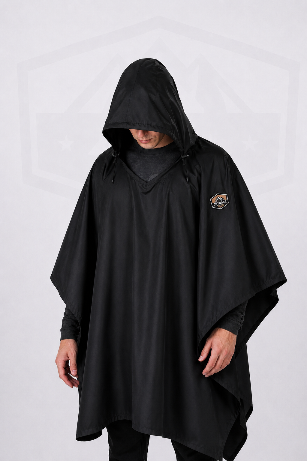 Poncho com capuz