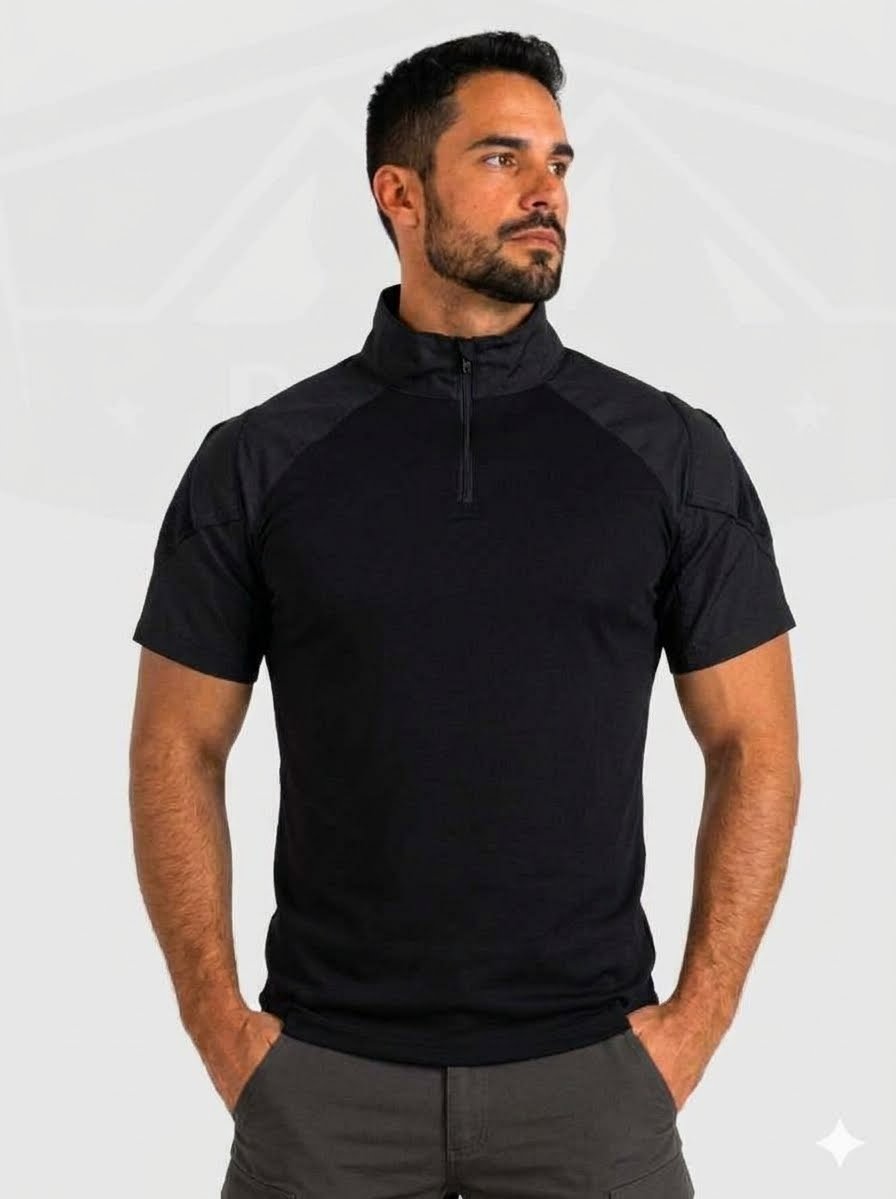 Camisa de Combate Manga curta Preta