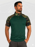 Camisa de Combate Manga curta Woodland